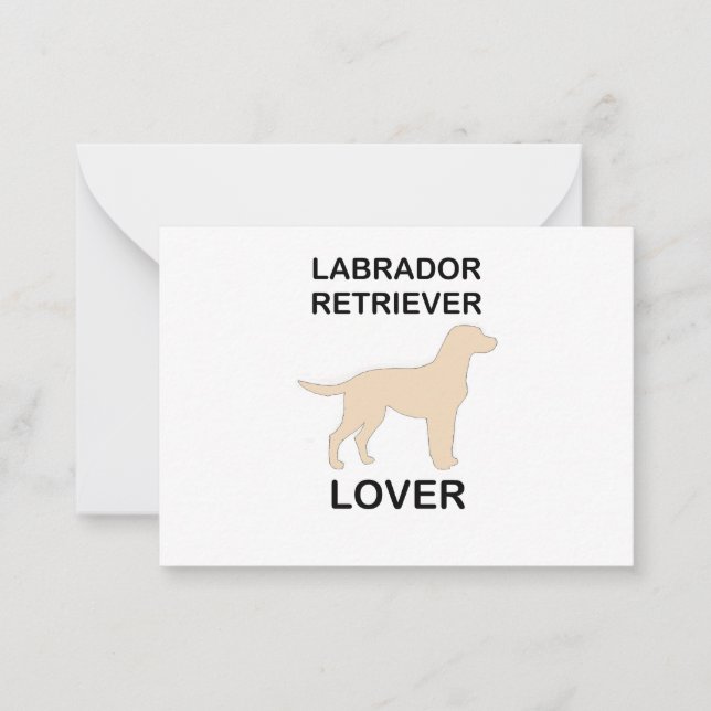 Tarjeta Pequeña amante del labrador amarillo (Anverso)
