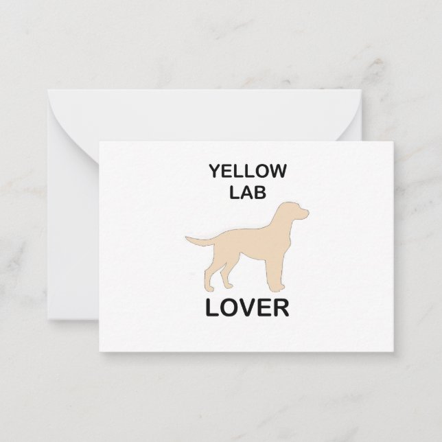 Tarjeta Pequeña amante del labrador amarillo (Anverso)