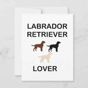 Tarjeta Pequeña amante del labrador retriever siluetas de todos lo