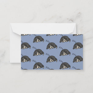 Tarjeta Pequeña Amante del perro schnauzer miniatura durmiendo ZZZ