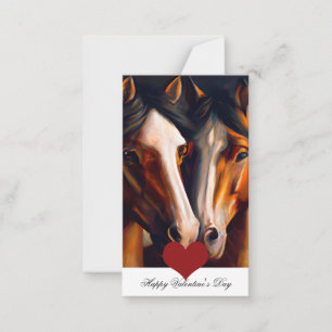 Tarjeta Pequeña Amantes de caballos niños de San Valentín