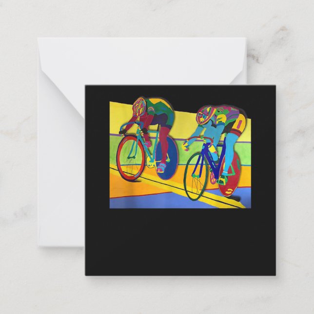 Tarjeta Pequeña Amantes del ciclismo de Carreras de ciclismo Mujer (Anverso)