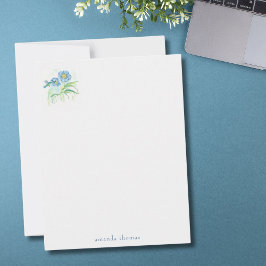 Tarjeta Pequeña Amapola azul del Himalaya con personaliza el colib