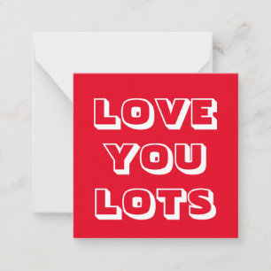 Tarjeta Pequeña Amar a ti Lograr tipografía audaz roja moderna lin