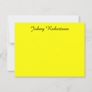 Tarjeta Pequeña Amarillo Brillante Sencillo Elegante Profesional M