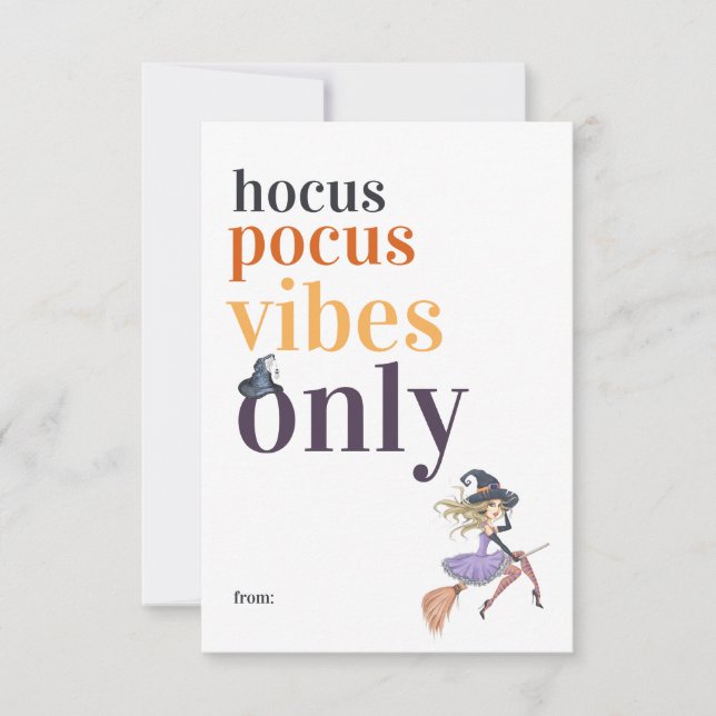 Tarjeta Pequeña Ambiente de Hocus Pocus | Aula de brujas de Hallow (Anverso)