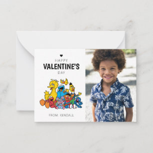 Tarjeta Pequeña Amigos de la Calle Sésamo Día de San Valentín