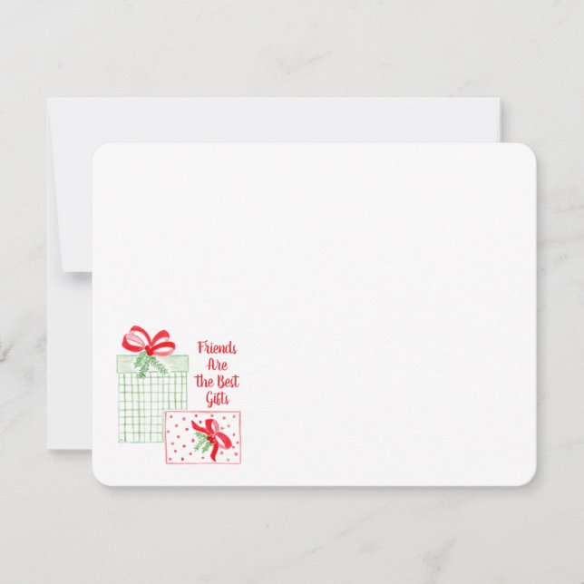 Tarjeta Pequeña Amigos de las fiestas en acuarela son los mejores  (Anverso)