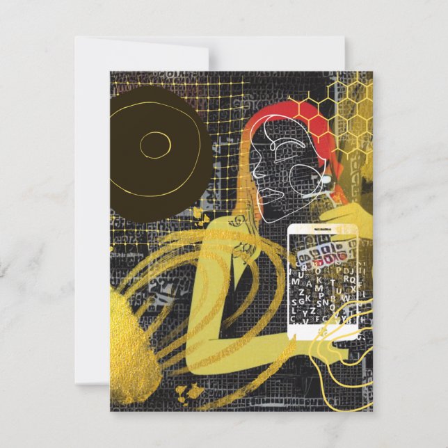 Tarjeta Pequeña Amigos de mensajería de texto (Anverso)