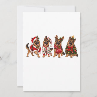 Tarjeta Pequeña Amigos de Navidad Pastor Alemán Fiestas