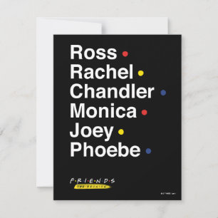 Tarjeta Pequeña AMIGOS™   Nombres de caracteres