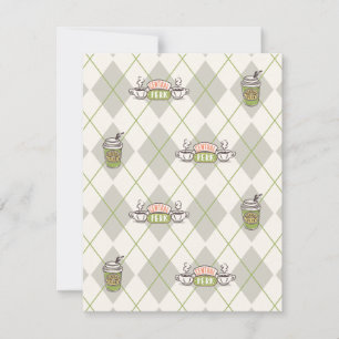 Tarjeta Pequeña AMIGOS™   Patrón de argyle de Perk central