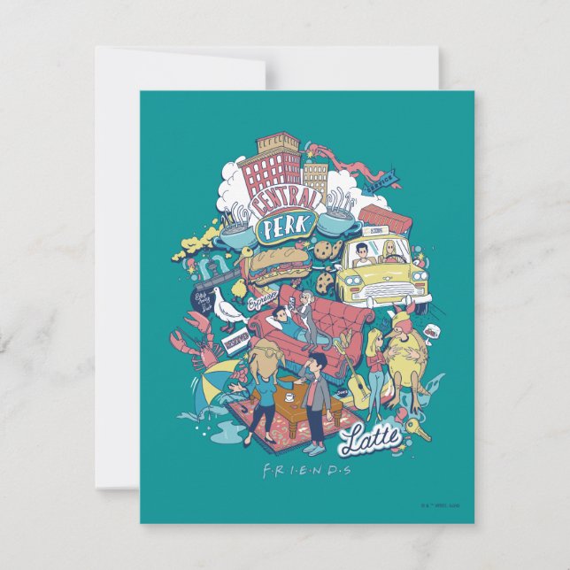 Tarjeta Pequeña AMIGOS™ | Personalizado Collage (Anverso)