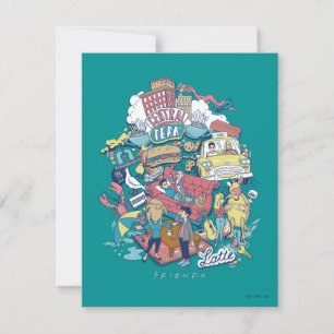 Tarjeta Pequeña AMIGOS™   Personalizado Collage