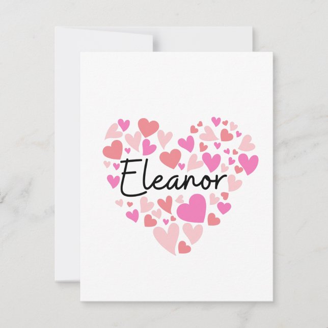 Tarjeta Pequeña Amo a Eleanor (Anverso)