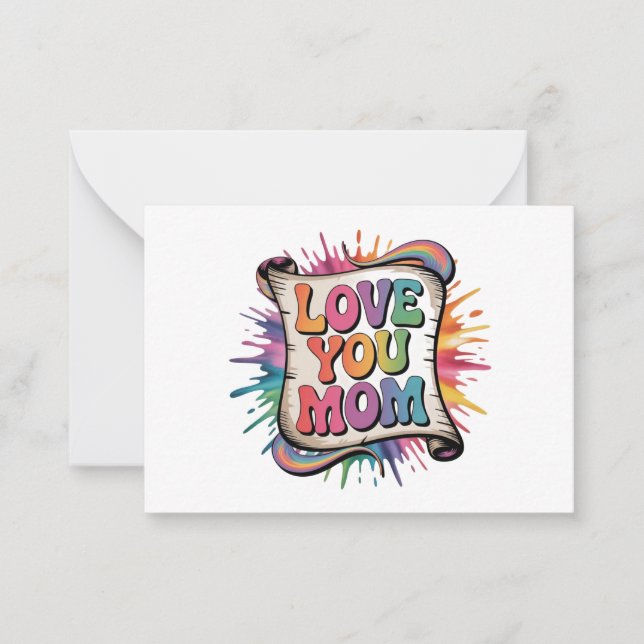 TARJETA PEQUEÑA AMO A MAMÁ (Anverso)