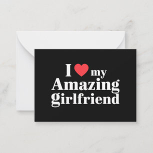 Tarjeta Pequeña Amo a mi increíble novia Me encanta mi novia calie