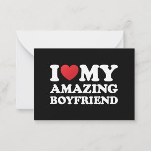 Tarjeta Pequeña Amo a mi increíble novio Me encanta mi novio calie