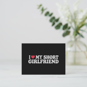 Tarjeta Pequeña Amo a mi novia baja chica chico pareja día de San