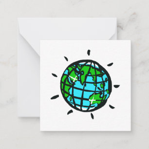 Tarjeta Pequeña Amo la Tierra Planeta -Conservación- Ecología