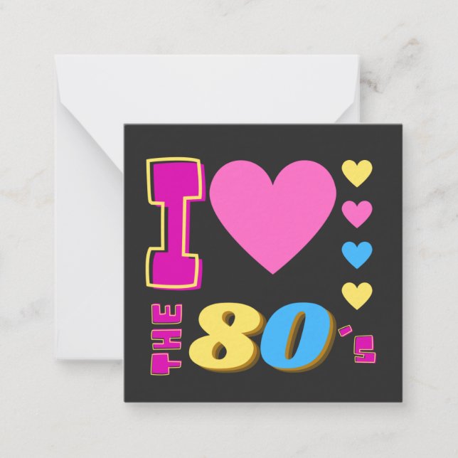 Tarjeta Pequeña Amo los 80 (Anverso)