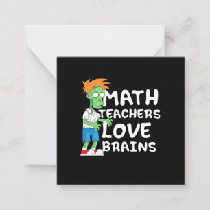 Tarjeta Pequeña Amor de profesor de matemáticas de Halloween