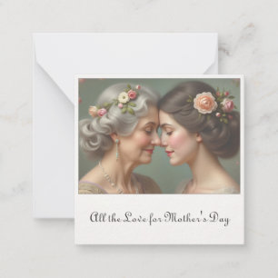 Tarjeta Pequeña Amor Intemporal Entre Madre e Hija