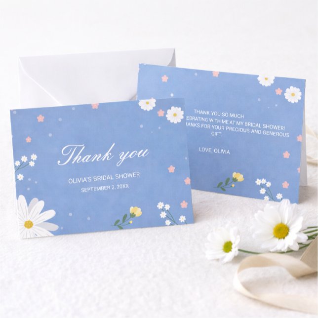 Tarjeta Pequeña An elegant wedding in light blue with wildflowers. (Subido por el creador)