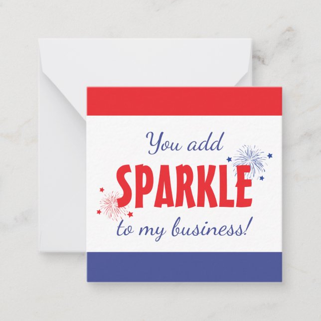 Tarjeta Pequeña Añade Sparkle A Mi Negocio (Anverso)
