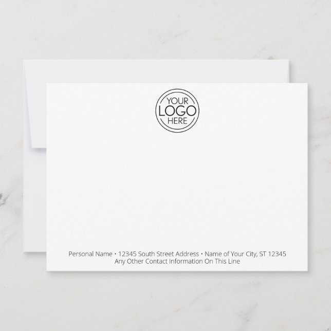 Tarjeta Pequeña Añadir el logotipo comercial moderno Mínimo (Anverso)