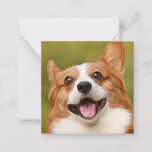 Tarjeta Pequeña Añadir foto de perro personalizada (Anverso)