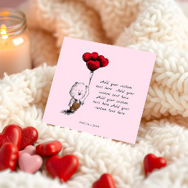 Tarjeta Pequeña Añadir tu día de San Valentín de presupuesto del o