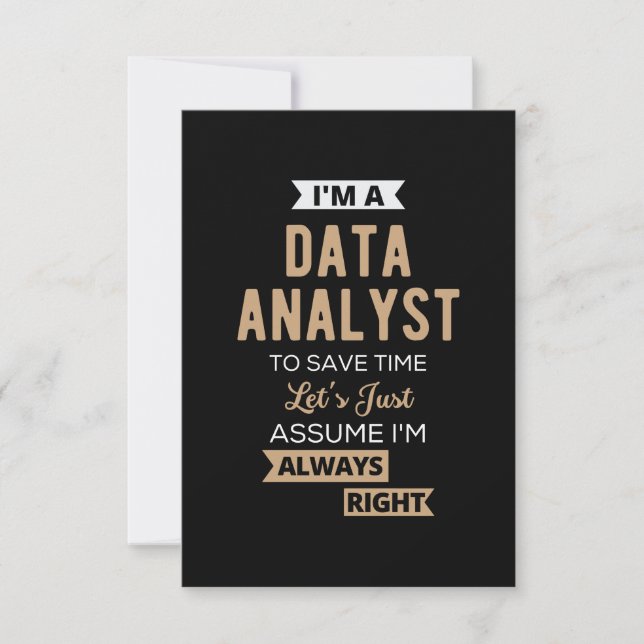 Tarjeta Pequeña Analista de datos (Anverso)