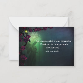 Tarjeta Pequeña Angel On Window Iglesia Rosas Góticos