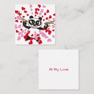 Tarjeta Pequeña AngryFacePanda Feliz día de San Valentín