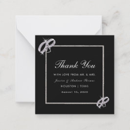 Tarjeta Pequeña Anillos de boda de diamantes elegantes