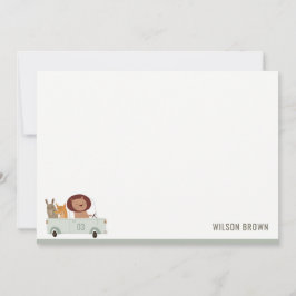 Tarjeta Pequeña Animales aburridos en la ciudad de los autos