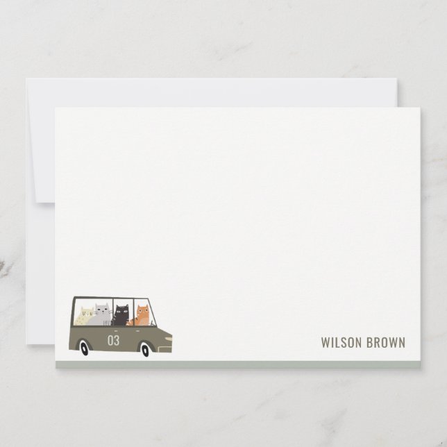 Tarjeta Pequeña Animales Lindos en la Ciudad de Autos Carretera Cu (Anverso)