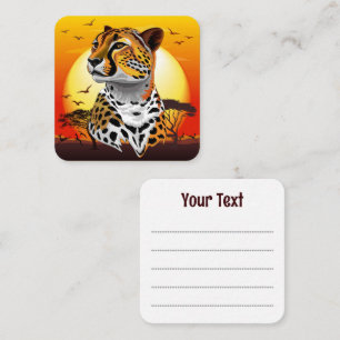 Tarjeta Pequeña Animales salvajes de la costa africana Cheetah