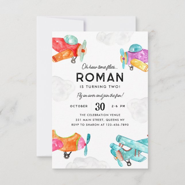 Tarjeta Pequeña Aniversario del Ataque Aéreo Infantil de Planes Cu (Anverso)