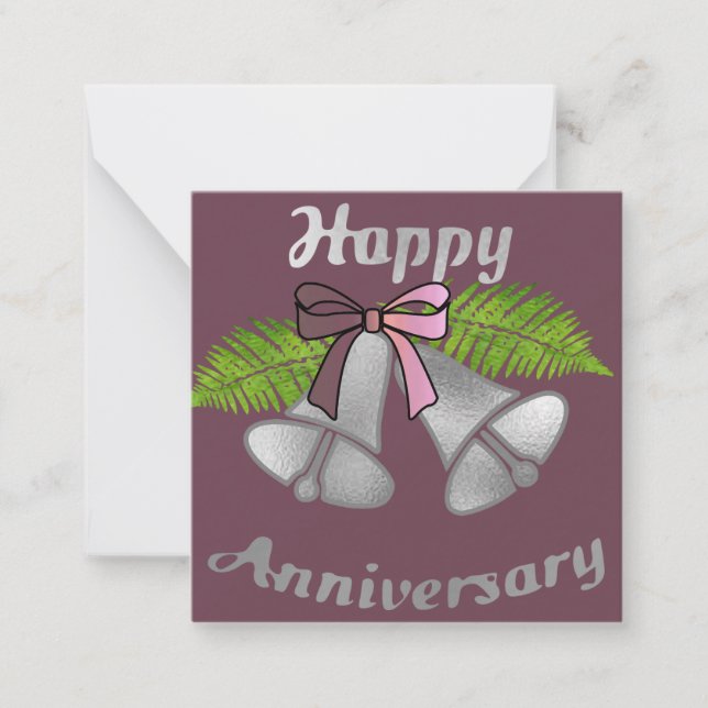 Tarjeta Pequeña Aniversario feliz: (Anverso)