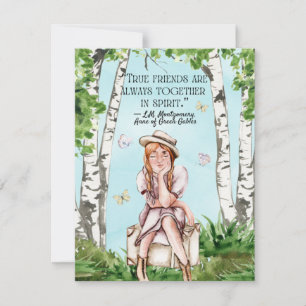 Tarjeta Pequeña Anne of Green Gables Custom Name Flat Note Card