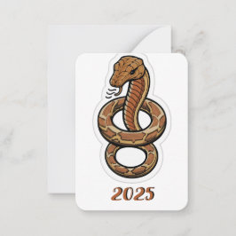 Tarjeta Pequeña Año Nuevo Chino De La Serpiente 2025