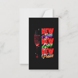 Tarjeta Pequeña Año Nuevo Nueva Gracia Nuevo Elogio