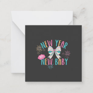 Tarjeta Pequeña Año Nuevo Nuevo Bebé Embarazo Futuro Madre