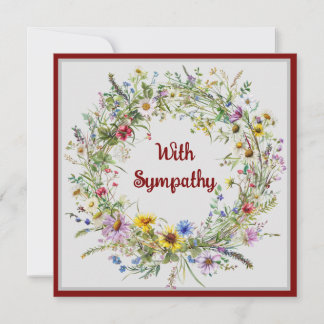 Tarjeta Pequeña Antique Floral Wreath Notecard Collection