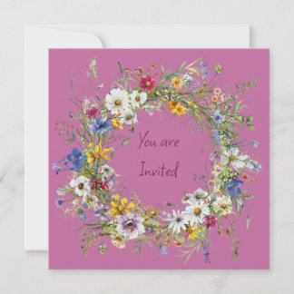 Tarjeta Pequeña Antique Wreath Stationery Cards Set - Invite