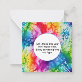 Tarjeta Pequeña *~ AP62 BLANK DIY Tie Dye Inspire Note Card