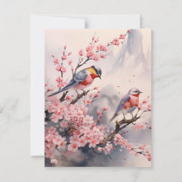 Tarjeta Pequeña Apaisado japonés acuarela