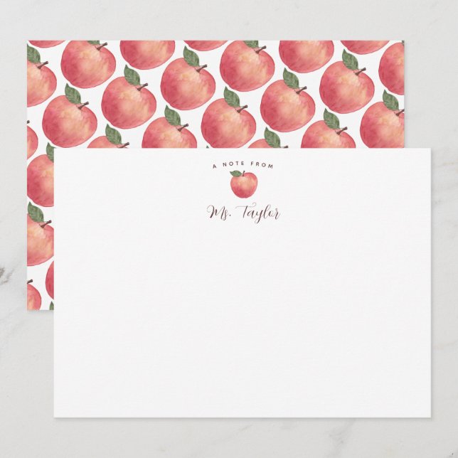 Tarjeta Pequeña Apellido de maestro estacional de Apple (Anverso / Reverso)